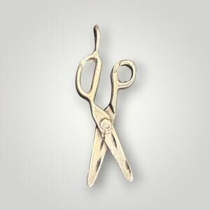 Vintage Sterling Silver Articulated Scissors Charm Pendant Sewing Tool